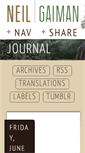 Mobile Screenshot of journal.neilgaiman.com